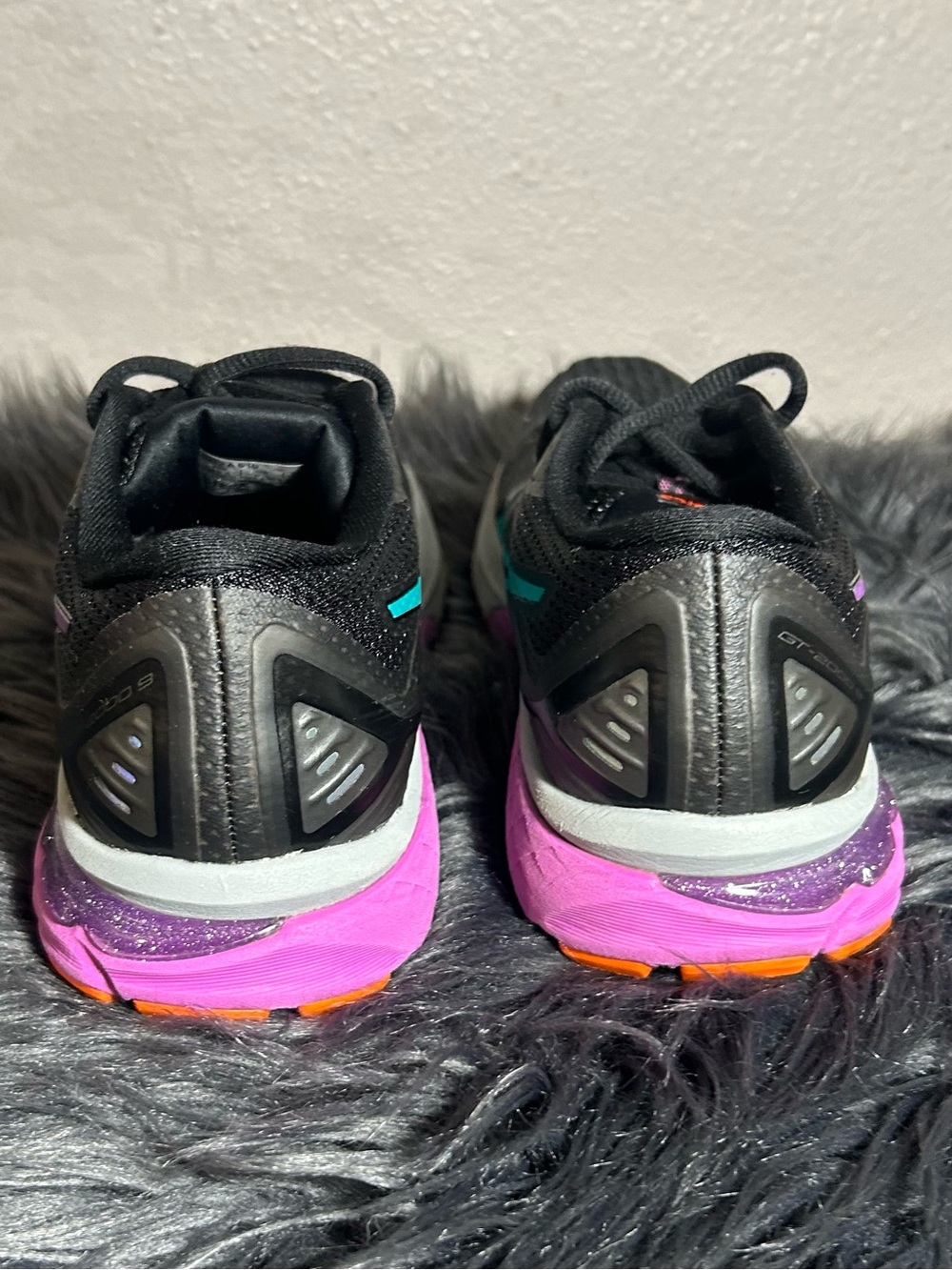 ASICS GT-2000 9 Trail Edition Running Walking Black/Baltic Jewel Sneakers Sz6.5 - Picture 6 of 9
